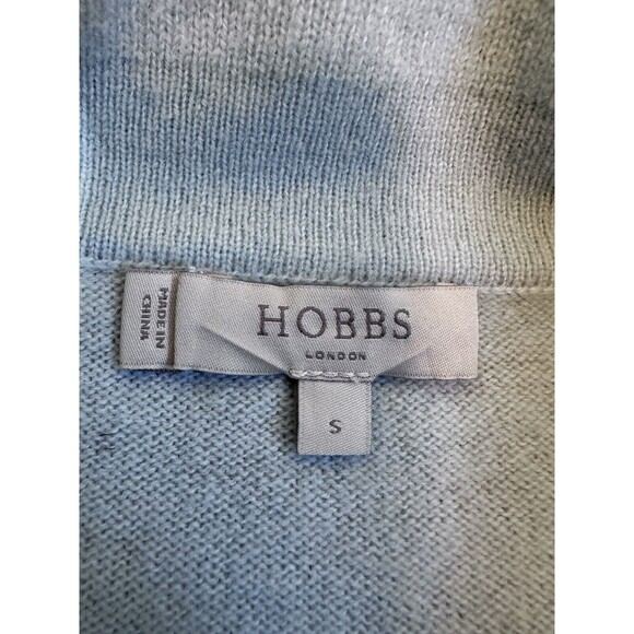Hobbs Of London Wool Cashmere light blue Funnel Neck Sweater Size S Audrey - Picture 7 of 9